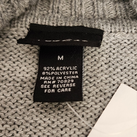 RUE 21 Dress Cable Detail Knit Sweater Gray M - Picture 14 of 15